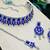 Blue rhodium premium designer american diamond and stone work necklace set