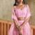 Pink Net Embroidered & Thread Work Semi Stitched Lehenga Choli