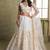 Off White Net Embroidered & Thread Work Semi Stitched Lehenga Choli