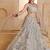 Grey Net Embroidered & Thread Work Semi Stitched Lehenga Choli