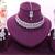 Purple rhodium premium designer american diamond and stone work necklace set