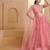 Pink Net Embroidered & Thread Work Semi Stitched Lehenga Choli