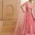 Pink Net Embroidered & Thread Work Semi Stitched Lehenga Choli