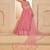 Pink Net Embroidered & Thread Work Semi Stitched Lehenga Choli