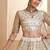 White Net Embroidered & Zari Work Semi Stitched Lehenga Choli