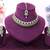 Green rhodium premium designer american diamond and stone work necklace set