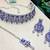 Blue rhodium premium designer american diamond and stone work necklace set