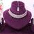 Pink rhodium premium designer american diamond and stone work necklace set