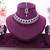 Purple rhodium premium designer american diamond and stone work necklace set