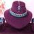 Blue rhodium premium designer american diamond and stone work necklace set