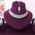 White rhodium premium designer american diamond and stone work necklace set
