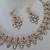 Gold yellow gold premium designer american diamond and stone work necklace set