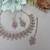 Purple yellow gold premium designer american diamond and stone work necklace set