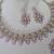 Purple yellow gold premium designer american diamond and stone work necklace set