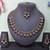 Maroon yellow gold premium designer american diamond and stone work necklace set