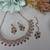Maroon yellow gold premium designer american diamond and stone work necklace set