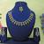 Green yellow gold premium designer american diamond and stone work necklace set
