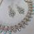 Green yellow gold premium designer american diamond and stone work necklace set