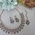 Blue yellow gold premium designer american diamond and stone work necklace set