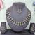 Green yellow gold premium designer american diamond and stone work necklace set