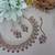 Purple yellow gold premium designer american diamond and stone work necklace set