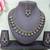 Blue yellow gold premium designer american diamond and stone work necklace set