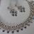 Blue yellow gold premium designer american diamond and stone work necklace set