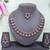 Pink yellow gold premium designer american diamond and stone work necklace set