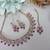 Pink yellow gold premium designer american diamond and stone work necklace set