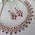 Pink yellow gold premium designer american diamond and stone work necklace set