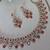 Red yellow gold premium designer american diamond and stone work necklace set