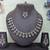 White yellow gold premium designer american diamond and stone work necklace set