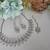 White yellow gold premium designer american diamond and stone work necklace set