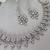 White yellow gold premium designer american diamond and stone work necklace set
