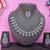 Purple rhodium premium designer american diamond and stone work necklace set