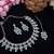 Green rhodium premium designer american diamond and stone work necklace set