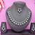 Blue rhodium premium designer american diamond and stone work necklace set