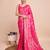 pink copper zari work silk blend saree with blouse