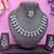 Green rhodium premium designer american diamond and stone work necklace set