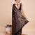 black copper zari work silk blend saree with blouse