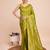 mehendi copper zari work silk blend saree with blouse
