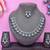 Blue rhodium premium designer american diamond and stone work necklace set