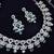 Blue rhodium premium designer american diamond and stone work necklace set