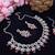 Red rhodium premium designer american diamond and stone work necklace set
