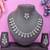White rhodium premium designer american diamond and stone work necklace set