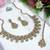 Gold yellow gold premium designer american diamond and stone work necklace set