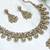 Gold yellow gold premium designer american diamond and stone work necklace set
