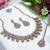 Purple yellow gold premium designer american diamond and stone work necklace set