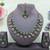 Green yellow gold premium designer american diamond and stone work necklace set