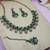 Green yellow gold premium designer american diamond and stone work necklace set